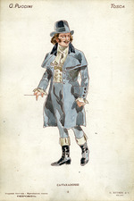 Hohenstein, Adolfo - Kostümentwurf zur Oper Tosca von Giacomo Puccini