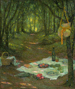 Le Sidaner, Henri - Picknick im Wald, Gerberoy (Le Gouter sous Bois, Gerberoy)