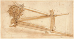 Leonardo da Vinci - Codex Atlanticus, folio 16 recto: Mehrläufiges Maschinengewehr