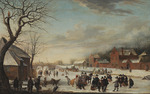 Avercamp, Hendrick - Winterlandschaft mit Schlittschuhläufern