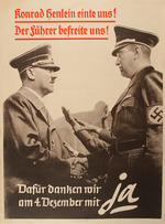 Unbekannter Künstler - Konrad Henlein einte uns! Der Führer befreite uns! 