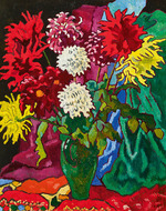 Valtat, Louis - Dahlias, cruche verte