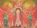 Denis, Maurice - Le Palais de la Reine de Volupte. Bühnenbildentwurf zur Oper La légende de Saint-Christophe von Vincent d'Indy