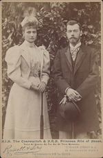 Fotoatelier J. Russell & Sons, London - Prinzessin Alix von Hessen und Zarewitsch Nikolaus in Coburg am Tag ihrer Verlobung