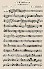 Rousseau, Henri Julien Félix - Noten von Clémence, Walzer für Violine und Mandoline von Henri Rousseau