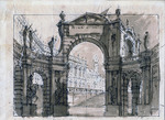 Galliari, Fabrizio - Grande piazza con magnifico arco di trionfo
