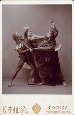 Fischer, Karl August - Vera Karalli, Michail Mordkin und Alexei Koslow im Ballett Schwanensee von P. Tschaikowski