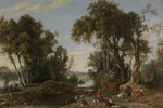Wildens, Jan - Landschaft mit tanzenden Hirten