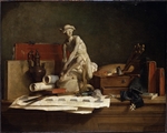 Chardin, Jean-Baptiste SimÃ©on - Still Life with Attributes of the Arts