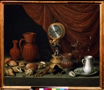 Pereda y Salgado, Antonio, de - Still life with a clock