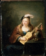 Teniers, David, the Younger - Woman with a Guitar