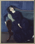 Somov, Konstantin Andreyevich - A sleeping Woman in Blue
