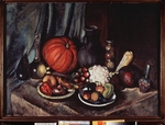 Mashkov, Ilya Ivanovich - Still life with pumpkin and a jug