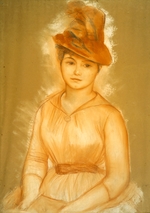 Renoir, Pierre Auguste - Breast portrait of a young female