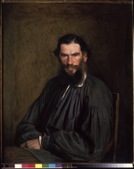Kramskoi, Ivan Nikolayevich - Portrait of the author Count Lev Nikolayevich Tolstoy (1828-1910)