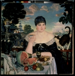 Kustodiev, Boris Michaylovich - The Merchant's Wife Drinking Tea