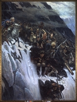 Surikov, Vasili Ivanovich - March of Suvorov through the Alps in 1799