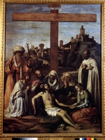 Cima da Conegliano, Giovanni Battista - The Lamentation over Christ with a Carmelite Monk