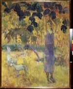 Gauguin, Paul EugÃ©ne Henri - Man Picking Fruit from a Tree