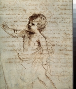 Guercino - Child's figure in drapery