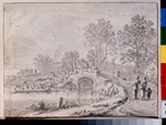 Molyn, Pieter, de - Bridge over a channel (Month May)