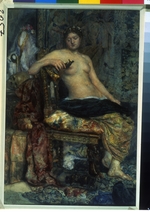 Vrubel, Mikhail Alexandrovich - A model in a Renaissance furnishing