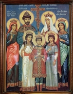 Russian icon - The killed Family of the Tsar Nicholas II