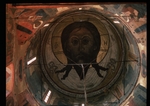 Ancient Russian frescos - The Holy Face (Dome painting in the Archangel Michael Cathedral of the Moscow Kremlin)