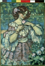 GuÃ©rin, Charles FranÃ§ois Prosper - Girl With a Rose