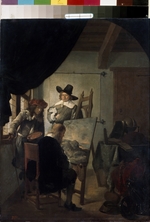 Berckheyde, Job Adriaensz - Visit in an artist's atelier