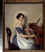 Fedotov, Pavel Andreyevich - Portrait of Nadezhda Zhdanovich playing the piano