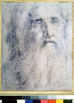 Beccafumi, Domenico - Study of an old Man's head with a beard