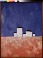 Malevich, Kasimir Severinovich - Landscape with five houses
