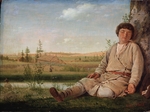 Venetsianov, Alexei Gavrilovich - Sleeping Shepherd Boy