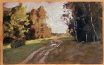 Levitan, Isaak Ilyich - Evening. A  pathway in the wood