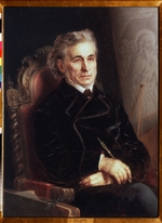 Goravsky, Apolinari Gilyarievich - Portrait of the artist Fyodor Bruni (1799-1875)