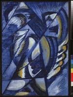 Rozanova, Olga Vladimirovna - Composition. Blue on the sheet metal