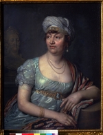 Borovikovsky, Vladimir Lukich - Portrait of the author Baronne Anne Louise Germaine de Staël (1766-1817)