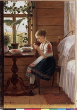 Bykovsky, Nikolai Mikhaylovich - Girl Peeling Berries