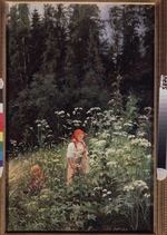 Lagoda-Shishkina, Olga Antonovna - Girl at a Tuft of Grass