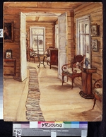 Karinskaya, Anna Nikolayevna - Interior of the L. Panteleyev's estate house in Murmanov