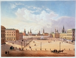 Jacottet, Louis Julien - The Theatre Square in Moscow