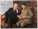 Vasilyev, Pyotr Vasilyevich - Lenin and Stalin (Poster)