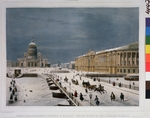 Bichebois, Louis-Pierre-Alphonse - The Saint Isaac's Cathedral and Senate Square in St. Petersburg