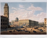 Jacottet, Louis Julien - View of the Catholic church and Michaylovskaya street in St. Petersburg