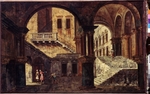 Marieschi, Michele Giovanni - Courtyard with a Staircase