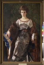 Somov, Konstantin Andreyevich - Portrait of Evfimia Nosova, née Ryabushinskaya (1881-1960)