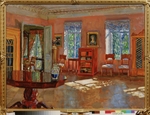 Zhukovsky, Stanislav Yulianovich - Interior of the library in a Manor house