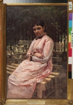 Yaroshenko, Nikolai Alexandrovich - In a park. (Portrait of the artist's wife)