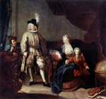 Pesne, Antoine - Portrait of Baron von Erlach with his Family